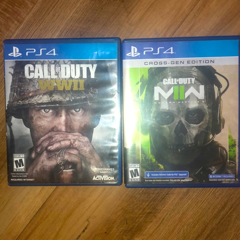 Ps4 call if duty wwii/call of duty modern warfare